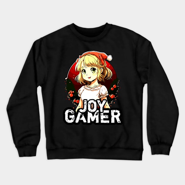 Kawaii Anime Girl Gamer Christmas Quote Crewneck Sweatshirt by MaystarUniverse